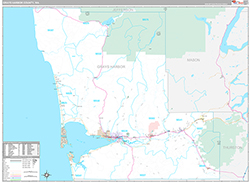 Grays Harbor County Wall Map Premium Style 2026
